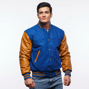 Vestes de baseball décontractées pour hommes, style streetwear, en gros, conception personnalisée en laine, vestes de baseball universitaires pour hommes - Product Image 1