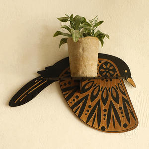 लकड़ी पक्षी क्रिस्टल शेल्फ उपचार क्रिस्टल भंडारण फांसी दीवार सजावट कला और शिल्प प्रदर्शन घर सजावट - Product Image 5