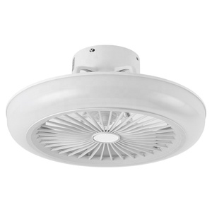 749A พัดลมติดเพดานไร้ใบพัดขนาดเล็กทันสมัย20นิ้วพร้อมไฟ LED รีโมทคอนโทรลฟลัชเมาน์ห้องนั่งเล่นห้องนอนเด็กที่มองไม่เห็น - Product Image 1