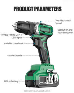 <span class=keywords><strong>Perceuse</strong></span> électrique verte 21V personnalisée d'usine d'origine, nouveau design breveté, couple de 45 Nm, tournevis puissant <span class=keywords><strong>sans</strong></span> <span class=keywords><strong>fil</strong></span>, alimentation par batterie - Product Image 4
