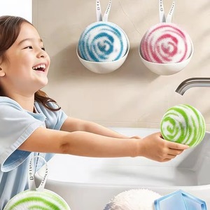 Balle de nettoyage nano pour un nettoyage rapide des taches de cuisine, 1/2/3 pièces, balles à rayures colorées avec corde de suspension, outils de nettoyage ménager - Product Image 6