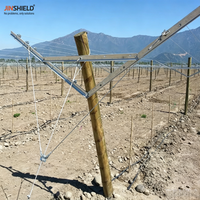 Poteau d'angle en acier galvanisé à chaud en forme de Y pour la culture de vigne, support de treillis pour vignes, clôture agricole
