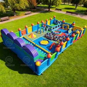 Parco gonfiabile avventura grande castello gonfiabile all'aperto ostacolo gonfiabile parco divertimenti bambino saltare in aria parco giochi grande rimbalzo - Product Image 3