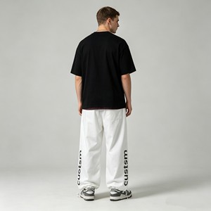 men's <b>joggers</b> Custom Oversized Summer Multi Waist stright Pants <b>Baggy</b> Wide Leg Nylon Windbreaker Pants For Men - Product Image 6