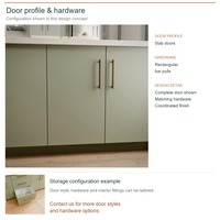 Ensemble de meubles de cuisine sur mesure, portes en PVC thermoformé de luxe, design modulaire, aménagement en îlot et rangement extractible