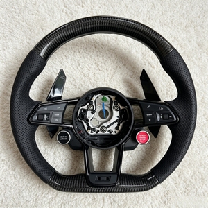 Volante Deportivo de Fondo Plano en Forma de S para Cuero para <span class=keywords><strong>Audi</strong></span> A3A4B8B9A5S5A6C7A7Q5Q7RS3RS7A8R8Q3 - Product Image 3