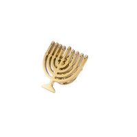 Broche vintage dorée à neuf bougies, croix et note de musique pour homme, broche en acier inoxydable, badge de costume, épingle de revers