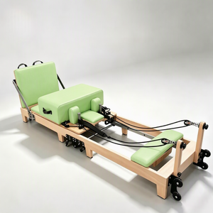 Silent Track Foldable <strong>Adjustable</strong> Solid Wood Pilates Reformer <strong>Bed</strong> Eco-Friendly 10-Year Warranty Core Strength Training Body Home - Product Image 2