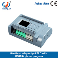 Huaqingjun-relé de 8 salidas PLC con conexión RS485, programa WIFI por aplicación de teléfono, PLC Simple todo en uno para HMI