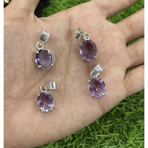 New Hot Selling Amethyst Pendant Oval Shape, Genuine Cut and Faceted Gemstone, Boho, Summer, Beach <b>Necklace</b> - Product Image 2