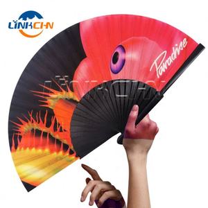 Venta al por mayor abanico de mano plegable de madera con tela para colgar en la pared Decoración - Product Image 1