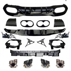 Difusor trasero directo de fábrica con tubo de escape para Mercedes Benz Hatchback A CLASS W177 actualización a estilo A45 AMG - Product Image 3