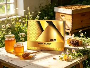 Vente en gros OEM Energy Honey International, miel pur à 100% en pot Mason, durée de conservation de 24 mois - Product Image 6