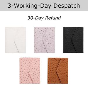 Agenda Lipat Tiga A6 Etsy dengan Sampul Kulit Burung Unta, Jilid Spiral Emas, Termasuk Amplop Uang - Product Image 3