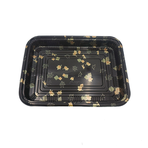JY-830 Caja <span class=keywords><strong>de</strong></span> Plástico Negra para Helados al por Mayor, Bandeja Desechable para Sushi, Envase <span class=keywords><strong>de</strong></span> Plástico para Alimentos - Product Image 5