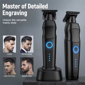 Recortadora de Pelo Eléctrica OEM ODM con Cuchilla en T, Recargable, para Barba, con Base de Carga, <span class=keywords><strong>Afeitadora</strong></span> de Precisión Zero Gap para Barbería - Product Image 4