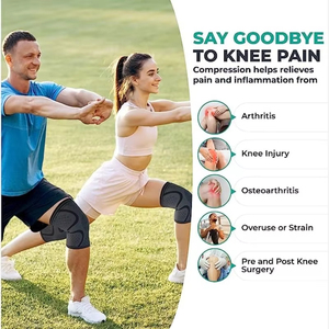 <span class=keywords><strong>Rodillera</strong></span> de Compresión Ajustable de Spandex y Nylon Antideslizante y Transpirable para Alivio del Dolor de Rotura de <span class=keywords><strong>Menisco</strong></span>, Artritis y Soporte ACL - Product Image 3