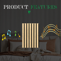 Panneau acoustique en MDF bois avec fibres de polyester pour studio à domicile, auditorium, utilisation extérieure - Haute absorption NRC 1.0, taille et couleur personnalisables