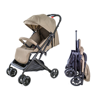 Poussette bébé en lin personnalisée en gros, pliable, légère, de voyage, avec cadre en acier inoxydable A3