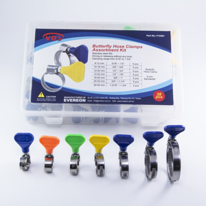Collier de serrage Evereon allemand à vis sans fin pour joint homocinétique, en acier inoxydable 304 et plastique, largeur de bande 12,7 mm, épaisseur de bande 0,6 mm, taille 60 - Product Image 5