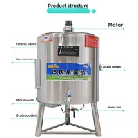 10L 30L 50L 100L Nouvelle conception de la machine de pasteurisation du lait Machine de pasteurisation du lait Petite machine de pasteurisation