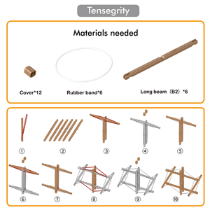 Ingegnoso classico Da Vinci arco ponte blocchi di costruzione con elementi di scienza strutturale per bambini giocattoli di costruzione educativi - Product Image 5