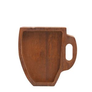Bol à bougie en bois de paulownia artisanal, forme de tasse, accessoire de décoration intérieure, FORHER - Product Image 2