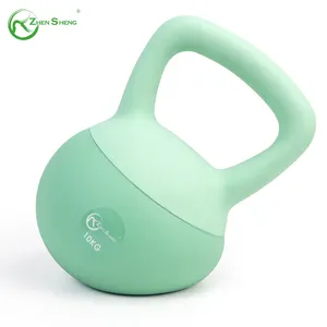 Zhensheng Custom Logo Soft Kettlebell Fitness Equipment PVC Rubber Kettlebell