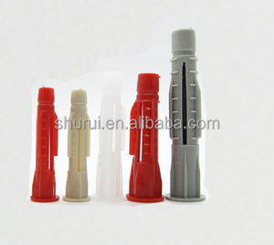 FHC 1/4 "X 1" - 100/Pk Anclajes de pared acanalados 5/16 "X 1-1/2" Anclajes de expansión de plástico Enchufe de pared Achors para pared - Product Image 3