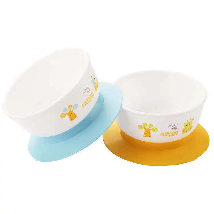 RK-3710 High Quality New Arrival Baby Free of BPA Feeding Training Non-Slip Baby Sucker Bowl