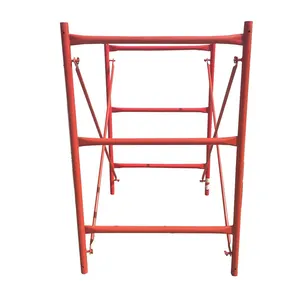 Metallic Ladder Type Frame Mason Scaffolding Steel H Scaffold System For Steel Adjustable Acrow Prop Shoring Props Puntales