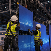 Pantalla LED de Alquiler P3.91 500x500mm de Aluminio Fundido a Presión, 120Hz de Alta Frecuencia de Actualización, Pantalla LED 4K a Todo Color, 2 Años de Garantía para Interiores