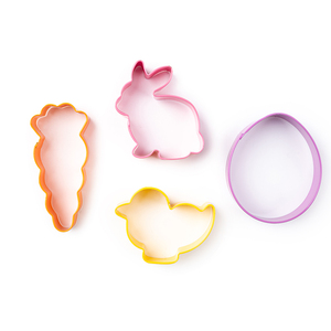 キッチンガジェットイースターラビットシェイプビスケットフォンダンモールドステンレススチール卵クッキーカッターセットベーキング用 - Product Image 3