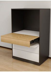 Upward Invisible Sliding Track Aluminum Telescopic <b>Desk</b> Drawer Slide Side Mount <b>Space</b> <b>Saving</b> Hidden Guide Rail for Furniture Cab - Product Image 3