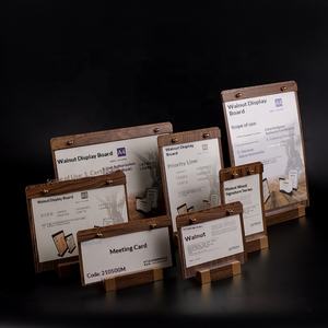 Support <span class=keywords><strong>de</strong></span> présentation <span class=keywords><strong>de</strong></span> cartes <span class=keywords><strong>de</strong></span> table en bois massif <span class=keywords><strong>de</strong></span> <span class=keywords><strong>noyer</strong></span> en forme <span class=keywords><strong>de</strong></span> L pour menu <span class=keywords><strong>de</strong></span> restaurant et réunions <span class=keywords><strong>de</strong></span> bureau, format A4 - Product Image 2