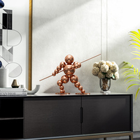 Ornements en acier inoxydable de haute qualité Style Simple moderne décor à la maison motif abstrait petites Sculptures en métal artisanat décoratif