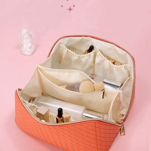 Custom Logo Portable Travel Size Cosmetic Zipper Bag PU Material Lady Style Makeup Bag - Product Image 2