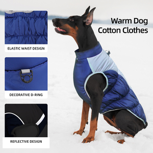 Colete de Algodão Luxuoso, Refletivo, Impermeável e à Prova de Vento com Zíper para Cães - Product Image 2