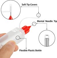 Bouteilles compte-gouttes à pointe fine en plastique LDPE, bouteilles applicatrices pour colle, encre, peinture, peinture acrylique, quilling sur papier, artisanat DIY