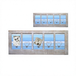 Cadre <span class=keywords><strong>photo</strong></span> mural décoratif à 5 ouvertures avec puzzle et <span class=keywords><strong>tableau</strong></span> de lettres, design Cross Unity - Product Image 2