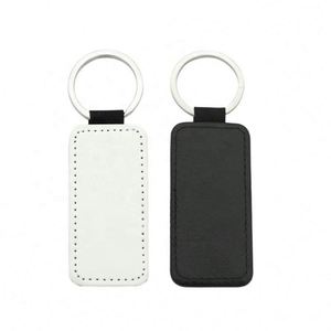 High Quality PU Leather Keychain Sublimation Digital Photo Keychains Blank Leather Metal Keychains - Product Image 4