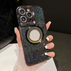 Coque de téléphone à paillettes galvanisées avec <span class=keywords><strong>film</strong></span> de caméra pour iPhone 16 15 14 Pro max étui de téléphone porte-objectif - Product Image 3