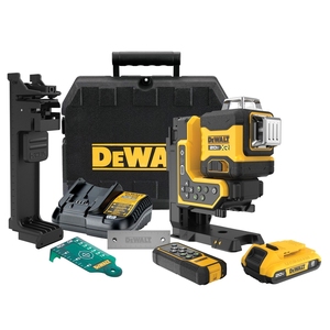 Niveau laser DeWalt 20V XR avec chargeur de batterie et accessoires pour des tâches de mesure et d'alignement de précision - Product Image 1