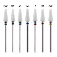 6.0mm forme conique peu haute qualité outil de vernis à ongles manucure peu acrylique enlèvement céramique ongles forets