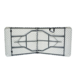 Meja Bar lipat plastik Modern, Meja tinggi bulat untuk pesta koktail luar ruangan dan penggunaan acara - Product Image 6