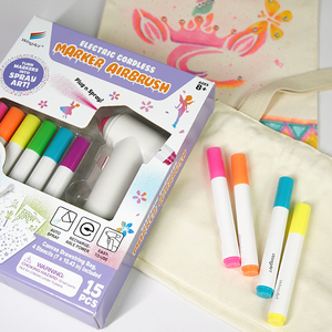 WingArt Creative Kids, Suministros de Manualidades, Marcador de Aerosol Recargable, Juego de Marcadores de <span class=keywords><strong>Tela</strong></span> con Aerógrafo - Product Image 4