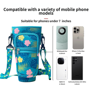 Tas Selempang Portabel Anti Air Berinsulasi Neoprene untuk Ponsel, Tumbler, Botol Air, Dilengkapi Tali Bahu - Product Image 4