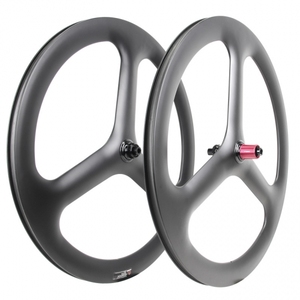 TRI-SPOKE <span class=keywords><strong>ROUE</strong></span> Vélo Route Pneu <span class=keywords><strong>3</strong></span> rayons roues 700c carbone vélo pour Route/TT/Piste Vélo 3S-55 - Product Image 4