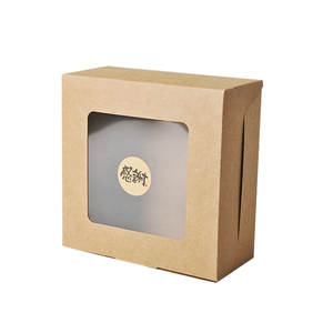 Boîtes de boulangerie en papier kraft Emballage unique de boîte à pâtisserie avec fenêtre de présentation transparente Boîtes à friandises pour beignets et mini gâteaux - Product Image 4