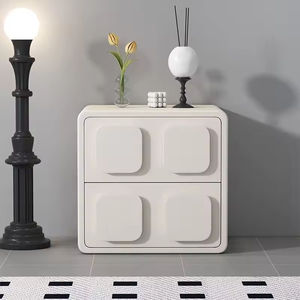 Прикроватная тумба из массива дерева с 2 ящиками: прочная и экологичная, для хранения вещей в спальне - Product Image 1